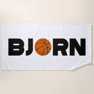 Bjorn Basketball Beach Towel