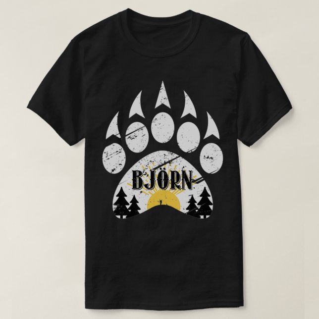 Bjorn Bear Paw  T-Shirt (Design Front)