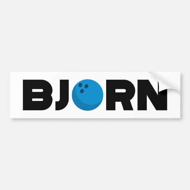 Bjorn bowling bumper sticker (Front)