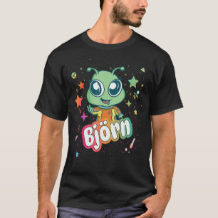 BJÖRN - Cute Boy Name with cute Alien T-Shirt