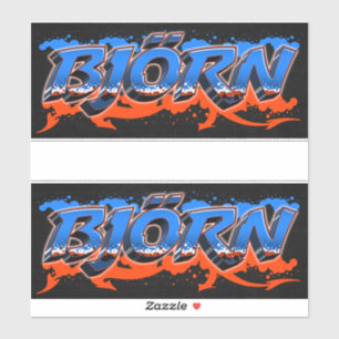 Björn First Name Graffiti Sticker