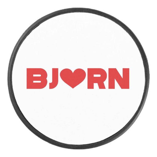 Bjorn Love Hockey Puck (Front)