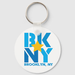 BK Brooklyn Blue Keychain
