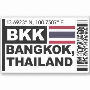 BKK Bangkok Boarding Pass - Thailand Travel