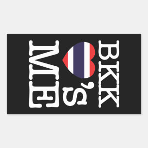 BKK LOVE'S ME RECTANGULAR STICKER