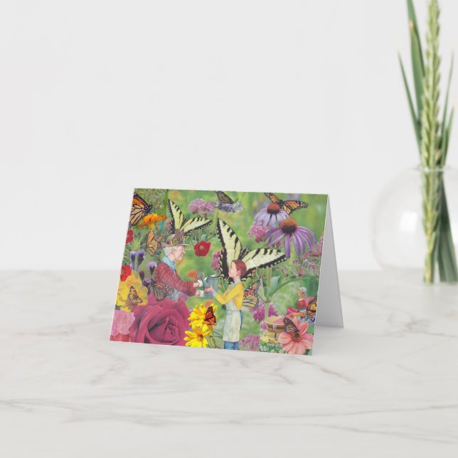 Bl;ank and Beautiful Spring Garden Card (Front)