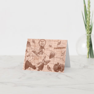 Bl;ank Butterflies Card