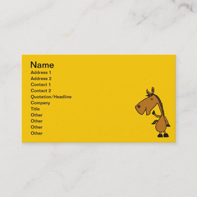 BL- Funny Horse Business Cards (Front)
