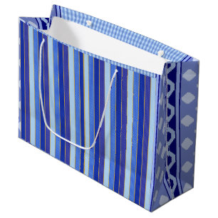 Bl&G VStripe Smile Tile Lg Gift Bag