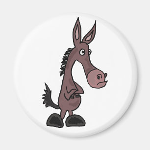 BL- Stubborn Mule Cartoon Magnet
