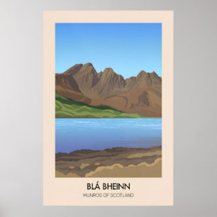 Bla Bheinn Munros of Scotland Travel Poster