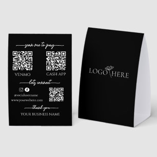 Blac Mobile Checkout Business qr code table topper