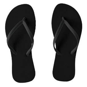 Black #000000, Gravel Flip Flops