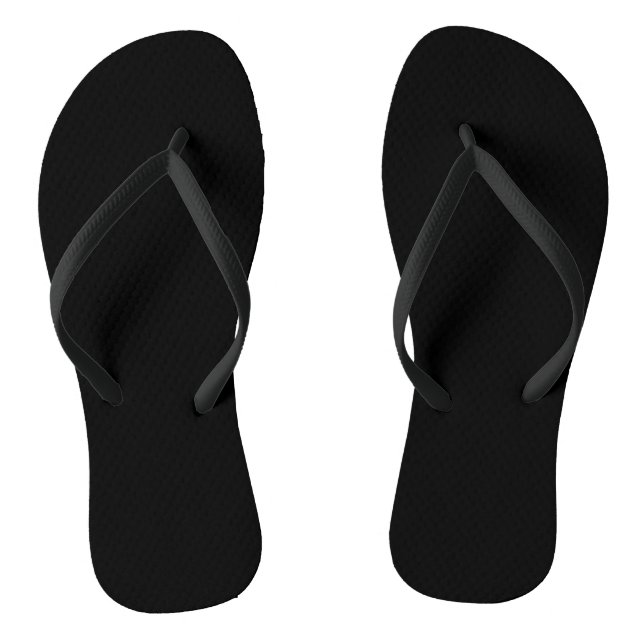 Black #000000, Gravel Flip Flops (Footbed)