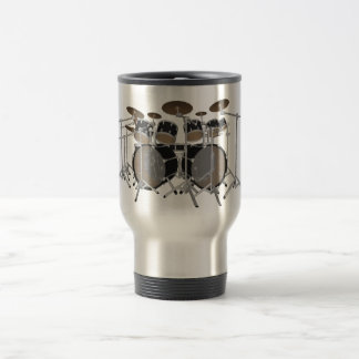 Black 10 Piece Drum Kit - Travel Mug