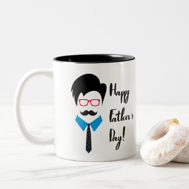 Black 11 oz Two-Tone Mug (With Donut)