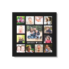 Black  13 Photo Collage Family Name Personalised 