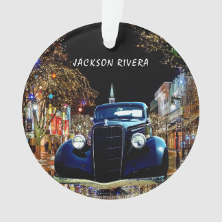 Black 1930's Sedan Christmas Ornament