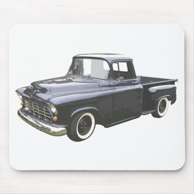 Black 1956 Chevrolet Pickup Mouse Mat (Front)