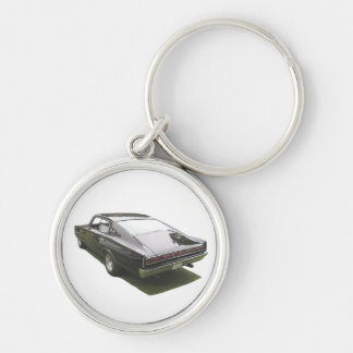 Black 1967 Dodge Charge key chain. Ring