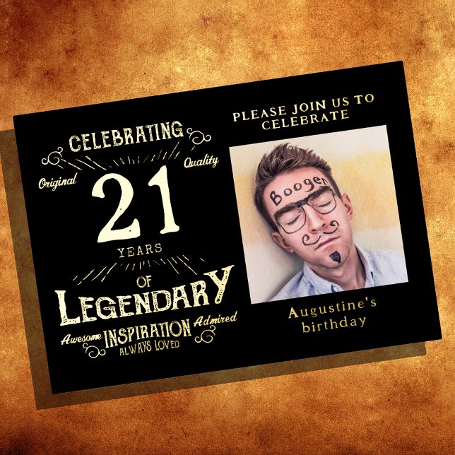 Black 21st Birthday Vintage Gold (Creator Uploaded)