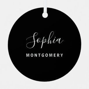 Black 2 Sided Guest Name Wedding Seating Keepsake Metal Tree Decoration