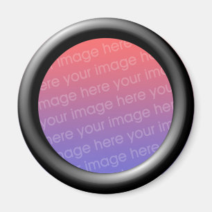 Black (3d effect frame border) Template Magnet