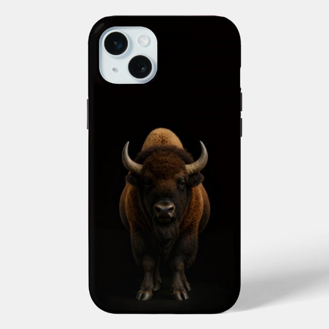 Black 4 Luxe, American Bison iPhone 15 Plus Case-Mate iPhone Case (Back)