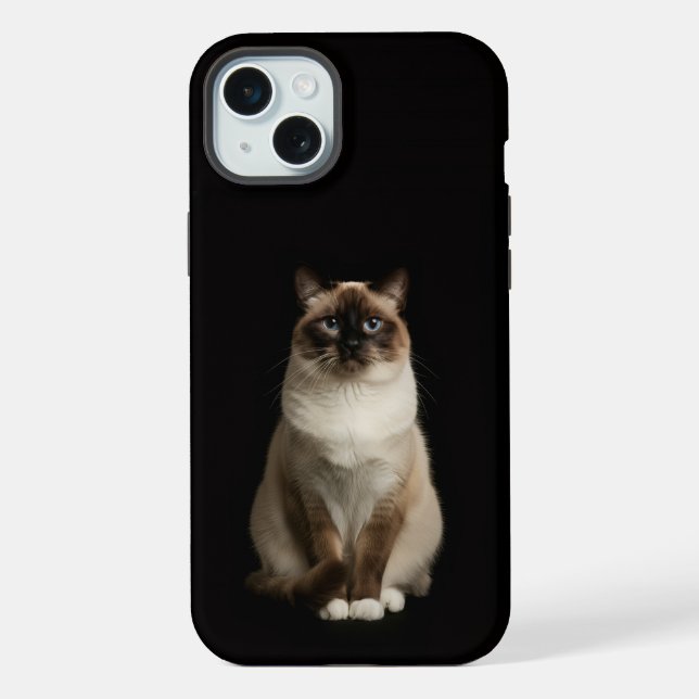 Black 4 Luxe, Birmanese Cat iPhone 15 Plus Case (Back)