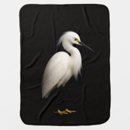 Black 4 Luxe blanket with Snowy Egret