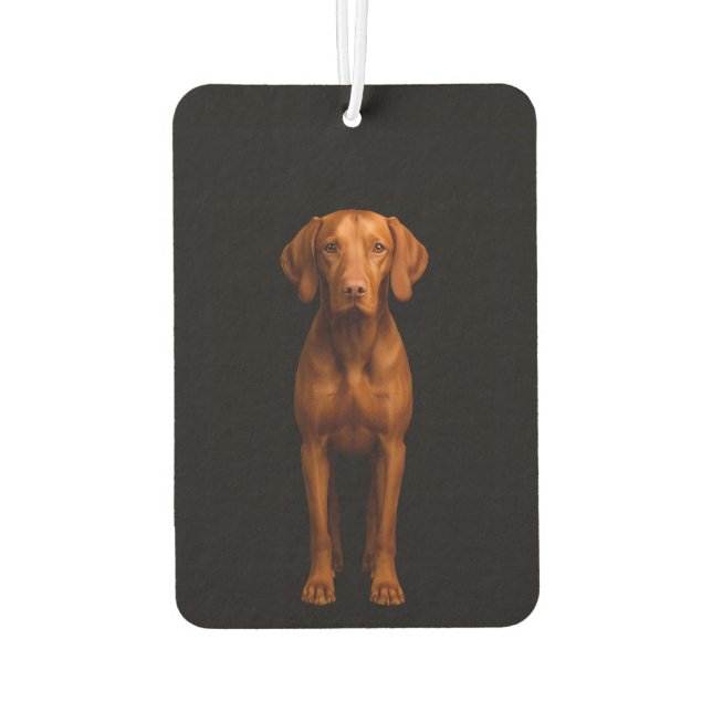 Black 4 Luxe Car Air Fresheners, Agile Vizsla Dog Car Air Freshener (Back)