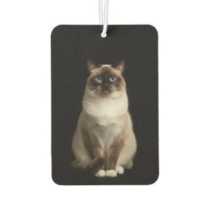 Black 4 Luxe Car Air Fresheners, Birmanese Cat Car Air Freshener
