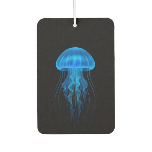 Black 4 Luxe Car Air Fresheners, Blue Jellyfish Car Air Freshener