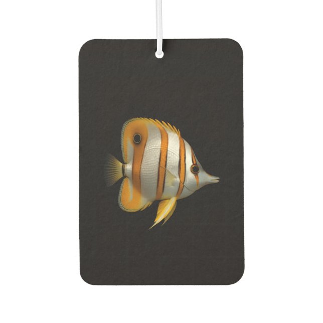Black 4 Luxe Car Air Fresheners, Butterflyfish Freshener (Front)