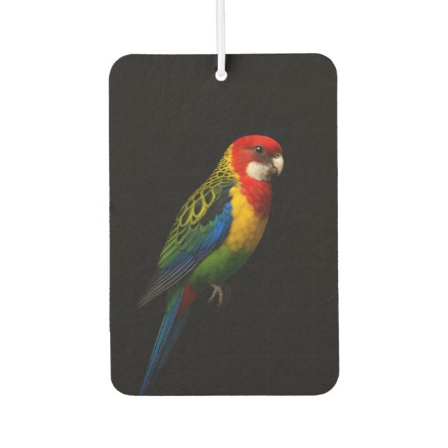Black 4 Luxe Car Air Fresheners, Eastern Rosella Car Air Freshener (Front)