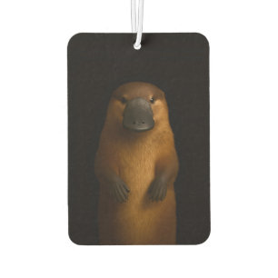 Black 4 Luxe Car Air Fresheners, Elegant Platypus Car Air Freshener