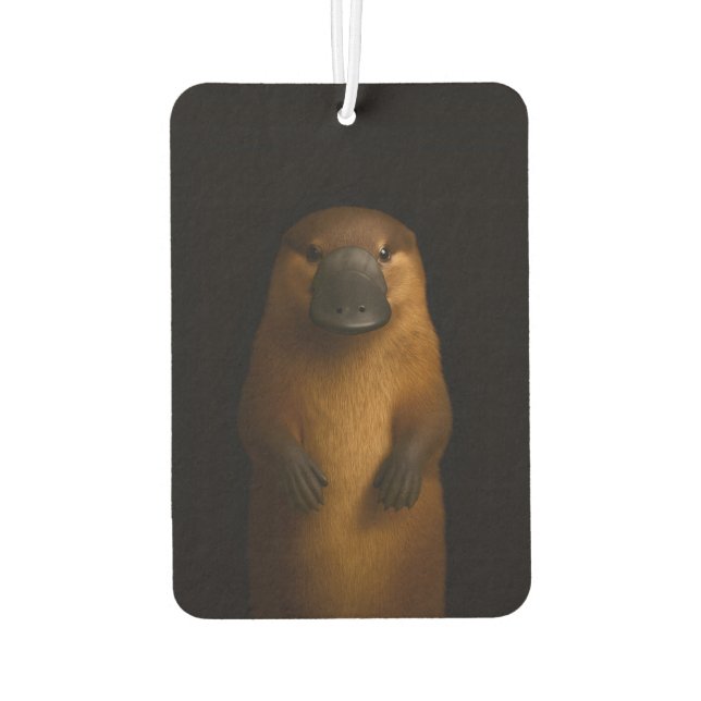 Black 4 Luxe Car Air Fresheners, Elegant Platypus Car Air Freshener (Back)