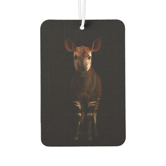 Black 4 Luxe Car Air Fresheners, Forest Okapi Car Air Freshener (Back)