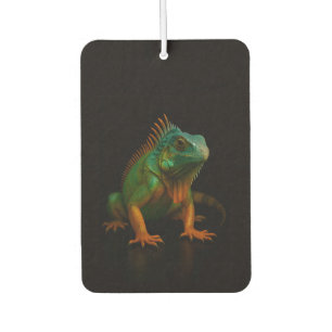Black 4 Luxe Car Air Fresheners, Green Iguana Car Air Freshener