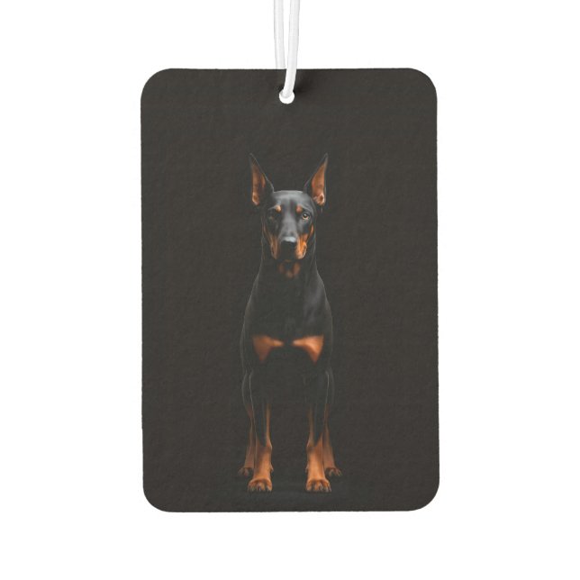 Black 4 Luxe Car Air Fresheners, Guardian Doberman Freshener (Back)