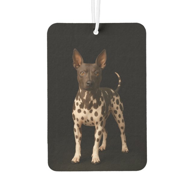 Black 4 Luxe Car Air Fresheners, Hairless Terrier Freshener (Back)