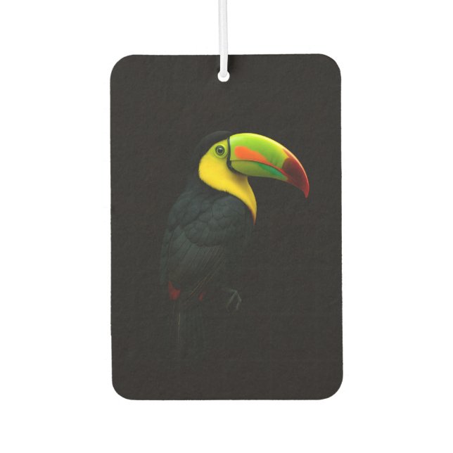 Black 4 Luxe Car Air Fresheners, Keel Billed Tucan Car Air Freshener (Front)