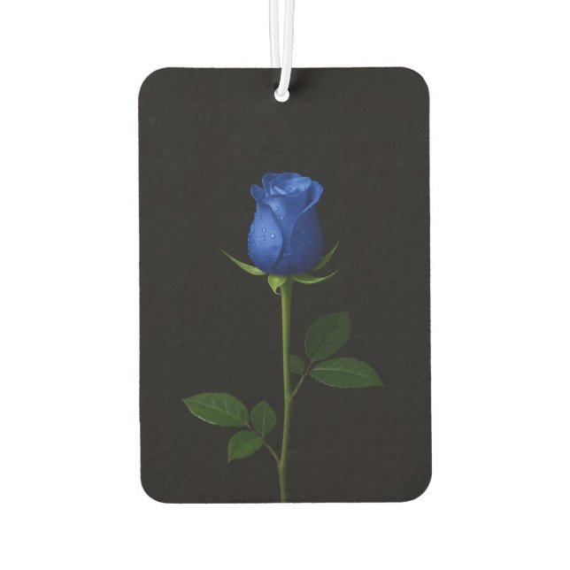 Black 4 Luxe Car Air Fresheners Midnight Blue Rose (Back)