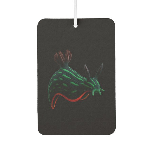 Black 4 Luxe Car Air Fresheners, Neon Sea Slug Freshener (Front)