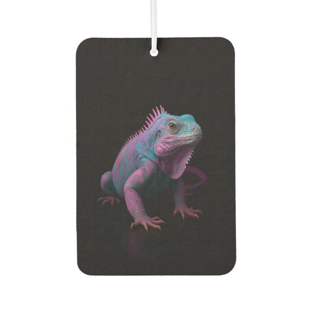 Black 4 Luxe Car Air Fresheners, Pink Iguana Freshener (Front)
