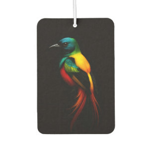 Black 4 Luxe Car Air Fresheners, Rainbow Bird Car Air Freshener