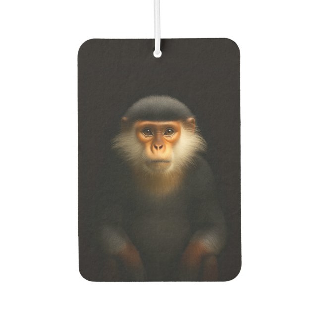 Black 4 Luxe Car Air Fresheners, Red Douc Langur Freshener (Front)
