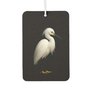 Black 4 Luxe Car Air Fresheners, Snowy Egret Freshener