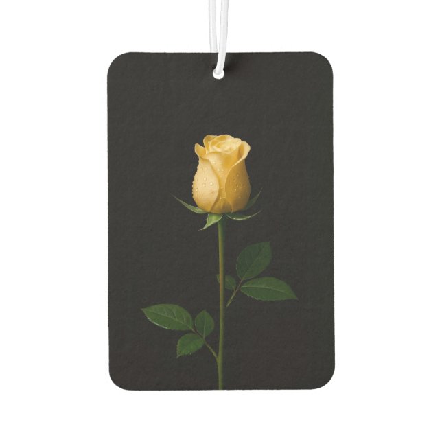 Black 4 Luxe Car Air Fresheners Sunlit Yellow Rose (Back)