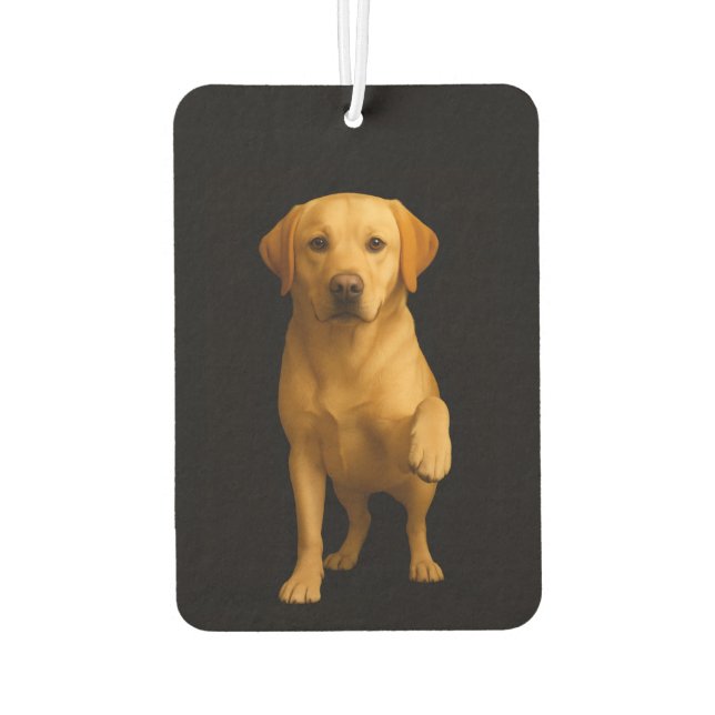 Black 4 Luxe Car Air Fresheners, Tender Labrador Car Air Freshener (Back)